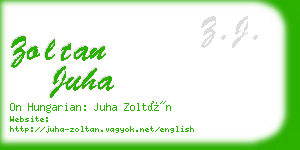 zoltan juha business card